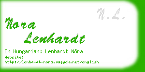 nora lenhardt business card