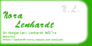 nora lenhardt business card